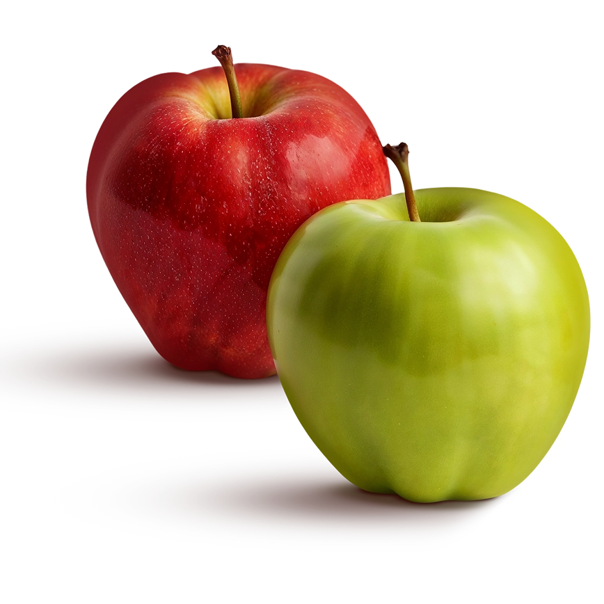 brix nuestras frutas manzana verde y roja desktop